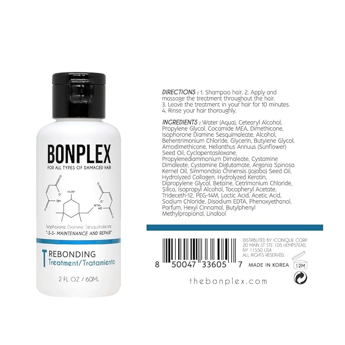 Perfect Bonding Concentrate for Damaged Hair - Bond Strengthening & Color Longevity Shampoo Treatment with Bonplex Rebonding Repair for All Hair Types - Duo (2oz)