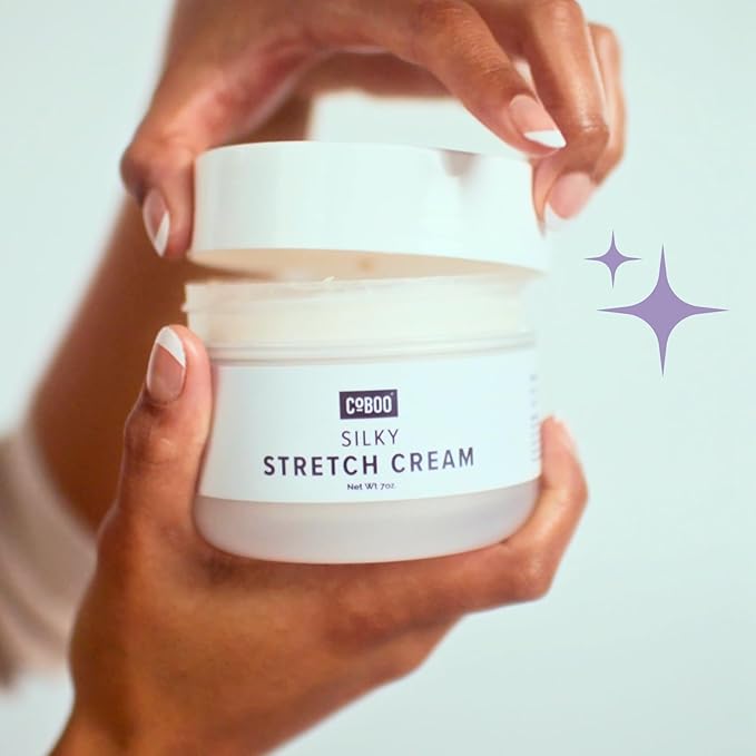 Silky Stretch Cream | Maternity Stretch Mark Cream for Pregnancy | Paraben Free 7oz Formula to Reduce Stretch Marks & Improve Skin Elasticity | Refreshing Scent
