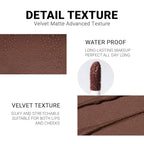 evpct 1Pcs Dark Brown Matte Liquid Lipstick Lip Gloss Glossy Set for Black Women 24 Hour Silky Velvet Lipstick 04#