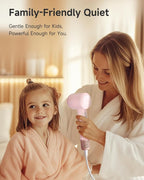 PLUZZ Ionic Hair Dryer with Diffuser, Professional High-Speed Blow Dryer for Women & Men, 110,000 RPM Brushless Motor Fast Drying & Low Noise, Thermo-Control, Lightweight & Compact for Home and Travel