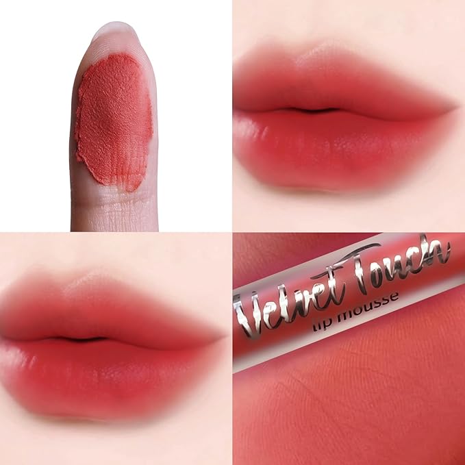 COOL STORY Velvet Lip Stain Mousse, Lip Tint Long-Lasting Waterproof Matte Finish (09)