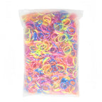 3200 Pcs Elastic Rubber Bands Small Hair Ties Hair Rubber Mini Hair Bands Hair Elastics Tiny Soft Holder Ponytails for Girls (Multicolor with dots)