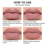 evpct 2Pcs Mauve Nude Neutral Color Lip Liner and Matte Lipstick Makeup Sets Vegan Lipstick Lip Liner and Gloss Set Lip Stain Long Lasting Waterproof 24 34#