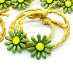 5pairs/Lot Sweet Hair Band Girl Hair Ties Hair Accessoires Small Sun Flower Design Rubber Band Perfect for Hair Style (Muti-Color)
