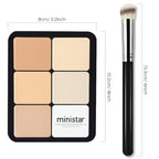 12 Colors Cream [Contour+Concealer] Makeup Palette for Cheeks - Multi-functional Makeup Palette with Brush, Natural Matte Long Wearing, Waterproof Blendable Face Makeup Palette (#03)
