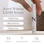 NULASTIN Follicle Fortifying Lash Serum - Clinically Tested Eyelash Enhancing Serum - Nourishes & Repairs to Promote Longer-Looking Lashes - Enriched with Hair-Strengthening Ingredients (0.1 Fl Oz)