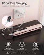 Cordless Flat Iron,Portable Mini Hair Straightener Travel for Bangs,Short Hair, Rechargeable Curling Iron for Touch Ups (Pink)