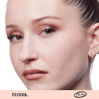 about-face THE PERFORMER Skin-Focused Foundation F2Cool – Medium Coverage, Long-Wear, Breathable & Buildable Base – Clean, Vegan, Hydrating Formula with Blue Agave & Chlorella – 1.08oz