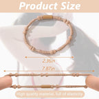 Boho Hair Ties Bracelets for Women, 48PCS Hair Tie Bracelets 5 Styles Boho Hair Accessories 20 Colors Hair Ties No Damage for Thick Hair