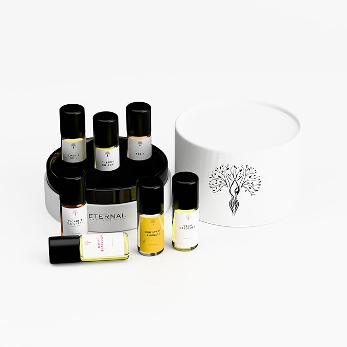 Eternal perfume Oils Travel Size Mini Mist Gift Set 7 Piece Collection perfumes for women unisex Long Lasting perfume sets for womens 7 x 3 ml/0.17 FL Oz Gift Set for Women