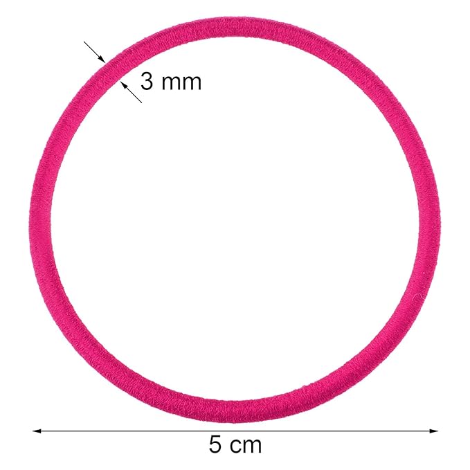 TecUnite 200 Pieces No Metal Hair Elastics Bulk Rubber Bands Hair Ties Ponytail Holders for Women(Cute Color)