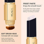 2 IN 1 Design Foundation & Brush, Face Makeup Foundation, Portable Makeup Concealers, Color Changing Foundation, Concealer Cover Concealer