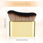 DIVINA VITAE Self Tan Brush Soft Body Makeup Brush Portable Self Tanning Brush Self Tanner Face Brush For Body & Leg Makeup（Gold）