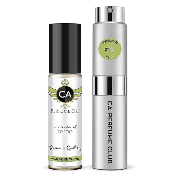 CA Perfume Duo Impression of Oyedo For Women And Men Perfume Layering Set Long Lasting Travel Size EDP + Body Oil Roll-On Bottle 0.27 Fl Oz+0.33 Fl Oz