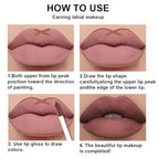 evpct 2Pcs Nuetral Nude Matte Lip Liner and Lipstick Combo Set for Women, Nude Lip Combo Set Liquid Lips Stick Gloss and Lipliner Stain Set Long Lasting Waterproof, Lips Makeup Pack 24 Hours originale