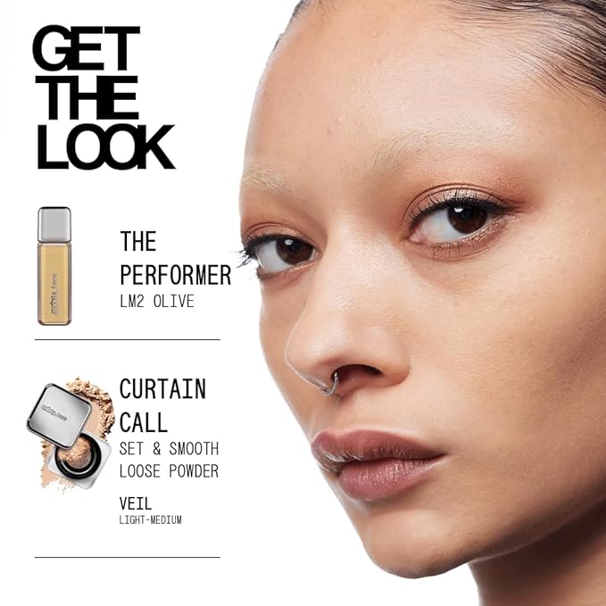 about-face THE PERFORMER Skin-Focused Foundation LM2Olive – Medium Coverage, Long-Wear, Breathable & Buildable Base – Clean, Vegan, Hydrating Formula with Blue Agave & Chlorella – 1.08oz