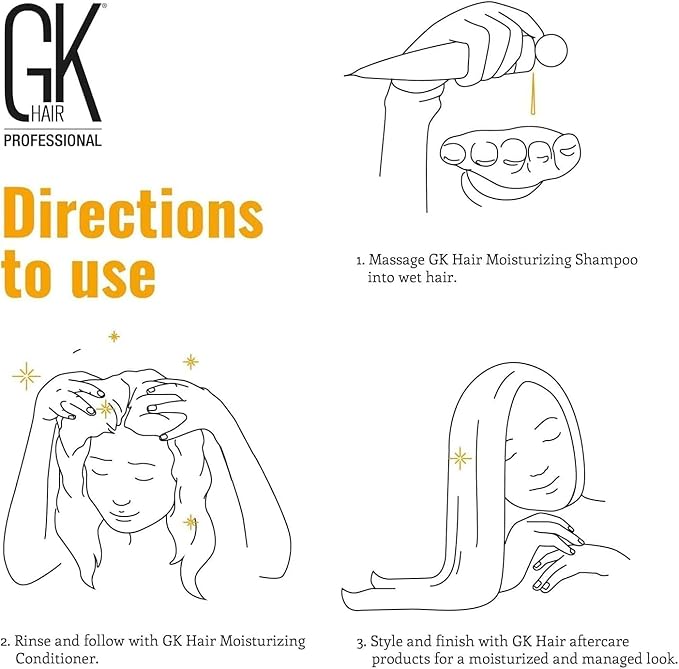 GK HAIR Global Keratin Moisturizing Shampoo and Conditioner Sets (Moist 100ml Cashmere 50ml)