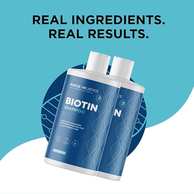 Rosemary and Biotin Shampoo for Thinning Hair - Vegan Volumizing Shampoo for Fine Hair with B Vitamins Argan Oil & Tea Tree Essential Oil - Paraben Silicone and Sulfate Free Vegan Formula (2 Pack)