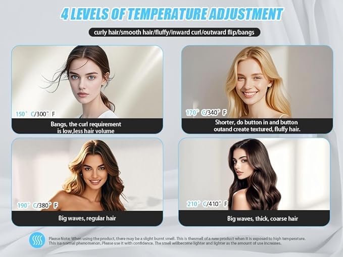 Cordless Curling Iron Brush,1.5-inch Mini Travel Curling Iron,3-in-1 Portable Heated Round Straightening Brush,Rechargeable Curlings Irons,for Curls,Straightening,De-frizzing and Styling,White