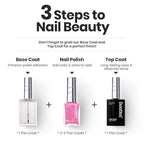 Beetles Glitter Nail Polish Set, 6 Colors Pink Nail Polish Kit Shimmer Gold Nude Jelly Pink Reverie Quick Dry Fingernail Polish Gifts for Women Salon DIY Manicure Kit