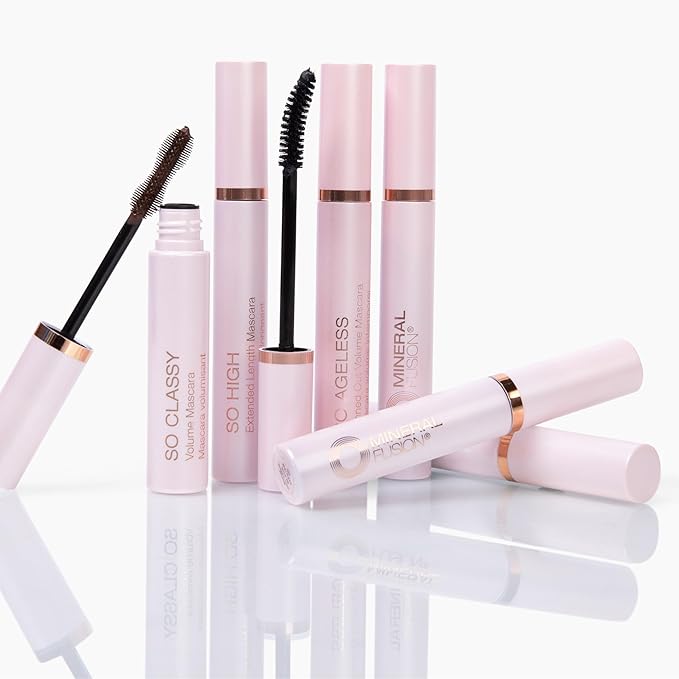 Mineral Fusion So Classy Volumizing & Lengthening Mascara, 0.3 Fl Oz, Dark Brown, Eye Makeup for Dramatic, Fuller Lashes, Helps Prevent Caking, Flaking & Smudging