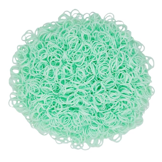 3200 Pcs Elastic Rubber Bands Small Hair Ties Hair Rubber Mini Hair Bands Hair Elastics Tiny Soft Holder Ponytails for Girls (Light Green)