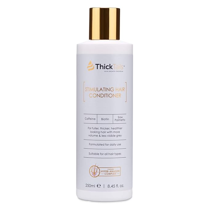 ThickTails Hair Growth Conditioner for Women with Biotin, Caffeine & Saw Palmetto, Sulfate Free Thickening Conditioner for Thinning Hair, Fuller Looking Volume & Stronger Feeling Strands, 8.45 fl oz