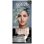 Got2b Color Remix, Customizable Semi-Permanent Hair Color, 100 Silver Era