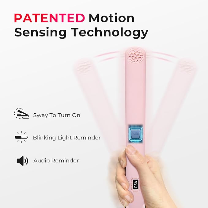 TYMO Flat Iron Hair Straightener and Curler 2 in 1 with 10s Fast Heating, 1 Inch Professional Titanium Straightening Curling Iron with 32 Adjustable Temp and Automatic Shut Off