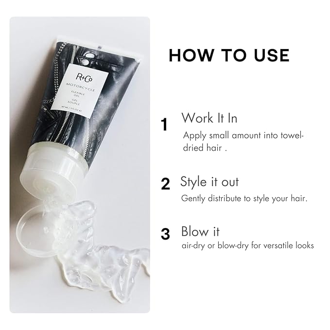 R+Co Motorcycle Flexible Gel | Support of a Gel with Flexibility and Shine of a Wax | Vegan & Cruelty-Free | 5.0 oz | Pack of 2