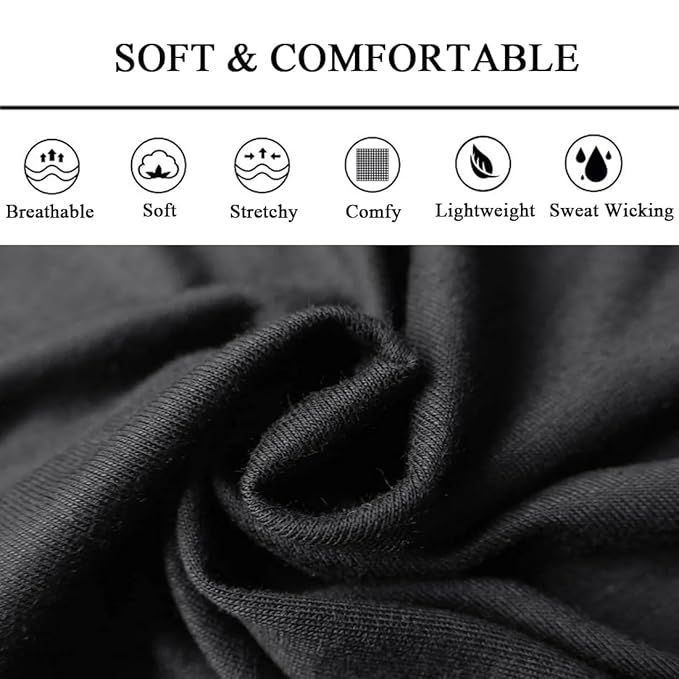 Headbands For Women Headband Elastic Soft Head Bands For Women's Hair Accessories Womens Fashion Yoga Fabric Hair Band Black White Gray 6 Pcs