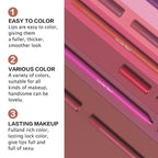 evpct 1Pcs Red Rose Matte Long Lasting Lip Liner Pencils Makeup for Shaping & Sculpting Lips, No Transfer Long Wear Waterproof Pigmented Lip Liner lipliners Crayon Lipstick Pencil with Sharpener 01