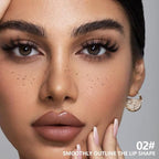 Matte Lipstick Crayon for Women, Warm Brown 24 Hour Lipstick Lip Liner Pencil, Neutral Lip Stick Lipliner Long Lasting Waterproof Smudge Proof, Vegan & Cruelty-Free, 02