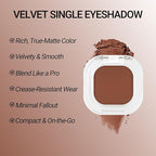 Erinde Warm Brown Single Eyeshadow Palette, Matte Cream Eye Shadow for Older Women, Blendable Long-Lasting Waterproof Eye Makeup Palette, High Pigment Powder Sombra De Ojos, 01 Warm Espresso