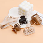 Mehayi 9 PCS Matte Hair Clips Claw for Women Girls, 3 Styles Nonslip Small Hold Strong Hold Cute Jaw Clip Barrettes for Thick Thin Long Short Hair, Fashion Acrylic Hair Clamps Styling Accessories