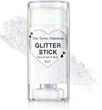 Sparkling Rainbow Body Glitter Stick, Face Body Glitter Gel Holographic Hair Glitter Halloween Chunky Sequin Waterproof Face Paint Stick Glitter Makeup for Women