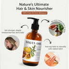 Argan Oil for Hair Growth Oil 16oz (Aceite de Argan) - 100% Pure Cold Pressed Moroccan Oils - Suitable for Colored & Damaged Hair, Face, Body Oils, Nail & Scalp