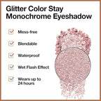 Pink Rose Gold Monochrome Shimmer Eyeshadow Palette Makeup,Long Lasting Naturing-Looking Lightweight Glitter Single Eyeshadow,Neutral Powde Eye Shadow for Older Women