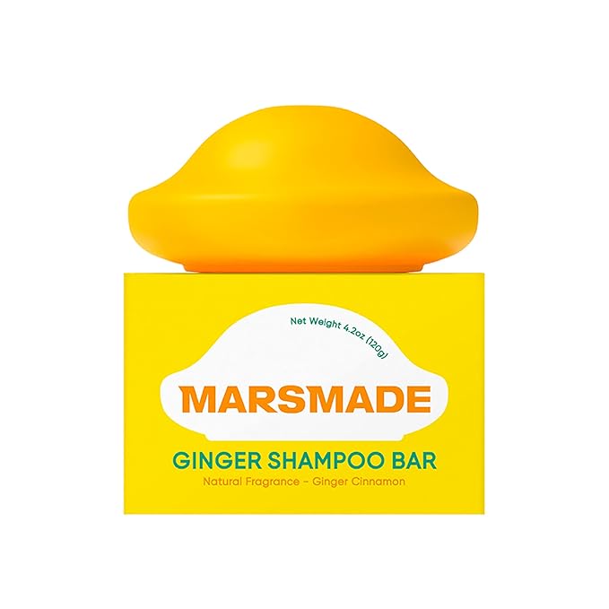 Ginger Shampoo Bar 2.0 - Hydrating & Moisturizing Natural Hair Soap for Hair Vitality & Scalp Nourishment - Solid Shampoo for All Hair Types (120g, 4.23oz)