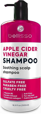 Apple Cider Vinegar Shampoo - Sulfate Paraben and Silicon Free Anti Dandruff Product for Women and Men - Deeply Moisturizing Formula - Dry Scalp Treatment for Oily Hair – Professional Grade Products