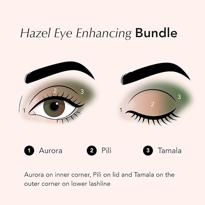 Thrive Causemetics Brilliant Eye Brightener Eyeshadow Stick Bundle for Hazel Eyes, 3 Shades, Waterproof & Crease Proof Cream to Powder Long Lasting Formula, 3 Shadow Sticks & Confetti Makeup Bag