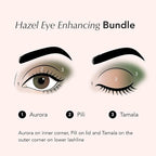 Thrive Causemetics Brilliant Eye Brightener Eyeshadow Stick Bundle for Hazel Eyes, 3 Shades, Waterproof & Crease Proof Cream to Powder Long Lasting Formula, 3 Shadow Sticks & Confetti Makeup Bag