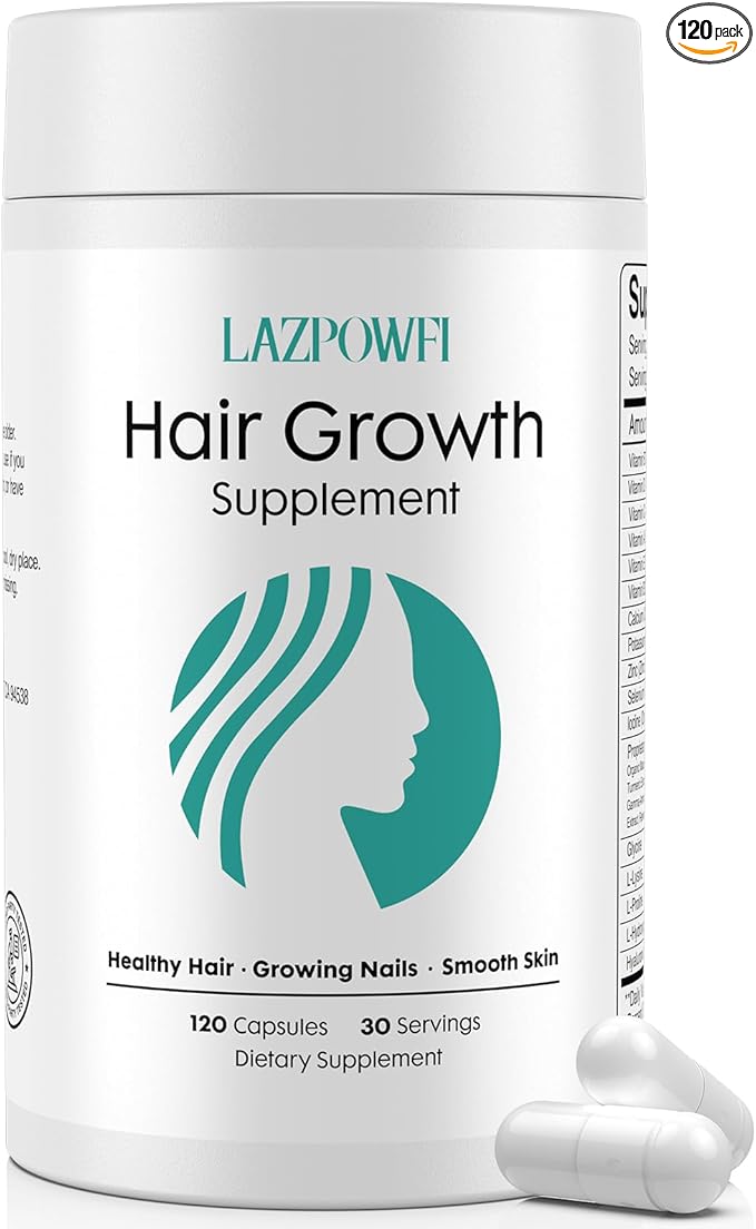 Hair Growth Products, Biotin 10000mcg, 30-in-1 with Vitamin A, B3, C, D, E, Calcium, Hair Growth Supplement, Supports Hair & Nails Natural Growth Vitamins, for Women & Men - 30 Servings