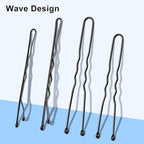 TsMADDTs Bobby Hair Pins Kit, 200PCS U Shaped Bobby Pins Black for Women, Ballet Buns with Box, 2.4IN and 2IN