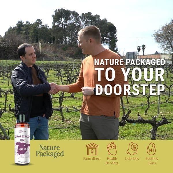 Grapeseed Oil - Pure Grapeseed oil for Skin - 100% Pure Carrier Oil for Hair, Face, and Skin - Direct from EIR Oils in the Beautiful Spanish Countryside (1 Gallon)