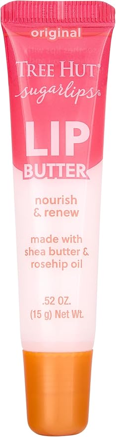 Tree Hut Sugarlips Lip Butter, Lock in Moisture & Nourish Skin for Full, Hydrated Lips, Essential Lip Care, 0.52 Fl oz.