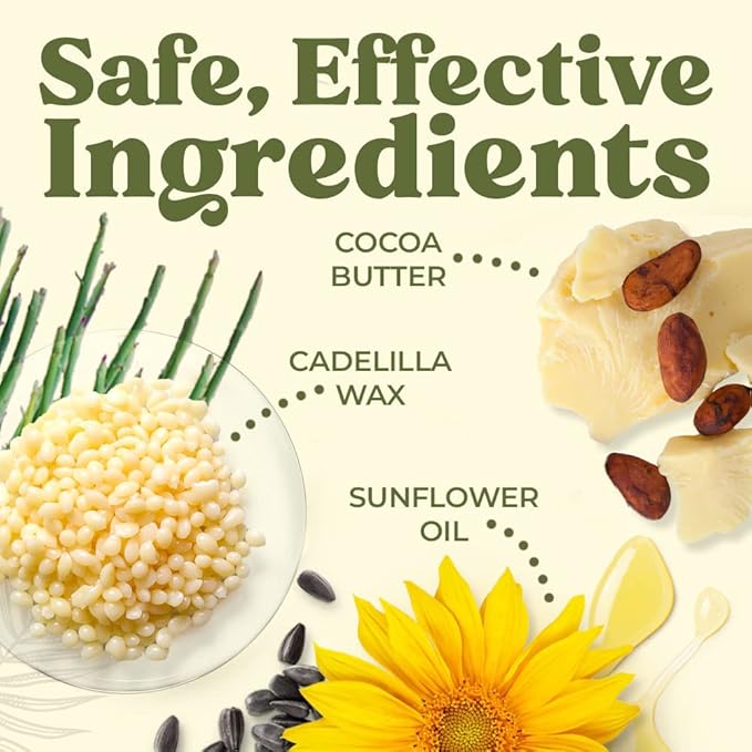 Earth's Daughter Vegan Lip Balm Stocking Stuffers 4-pack, Beeswax Free Lip Balm, Natural, Organic Flavors - Assorted Flavors, Plant Based Vegan Chapstick, Moisturizer