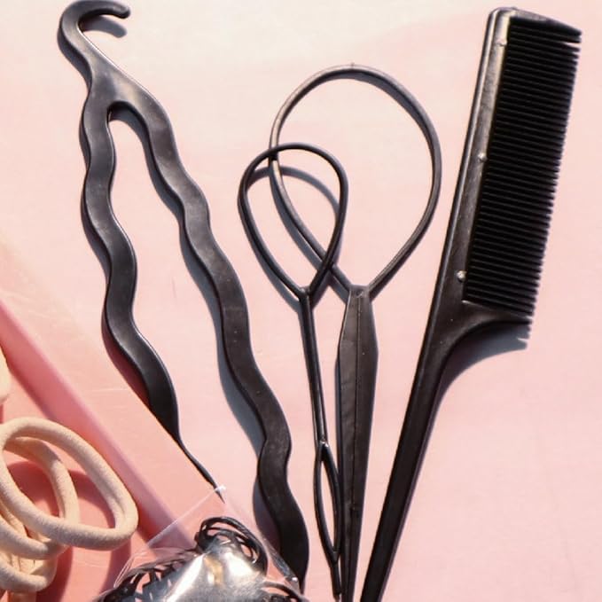 YANRONG 755PCS Hair Accessories for Woman Set Seamless Ponytail Holders Variety Hair Scrunchies Hair Bands Scrunchy Hair Ties For Thick and Curly (755PCS (black brown))