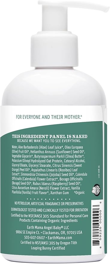 Earth Mama Belly Butter, Maternity Moisturizer for Dry Skin | Lotion for Pregnancy and Postpartum Recovery Self Care, Body Cream with Aloe, Fragrance Free, 8-Fluid Ounce (2-Pack)