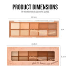 Neutral Nude Brown Eyeshadow Palette – 10 Matte & Shimmer Eye Shadows, High Pigment, Waterproof & Blendable. Long-Lasting Neutral Eye Makeup for Daily Natural Looks, Beginners & Mature Women.